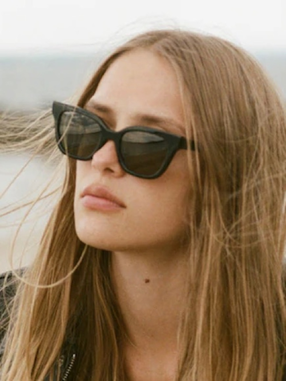 Madewell black Pierport cat eye sunglasses acetate frames